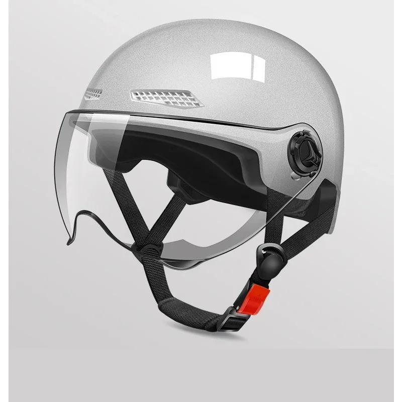 new Helmet For Electric Motorcycle Man Woman Helmet Sun Protection Anti-UV Lightweight Half Helmet