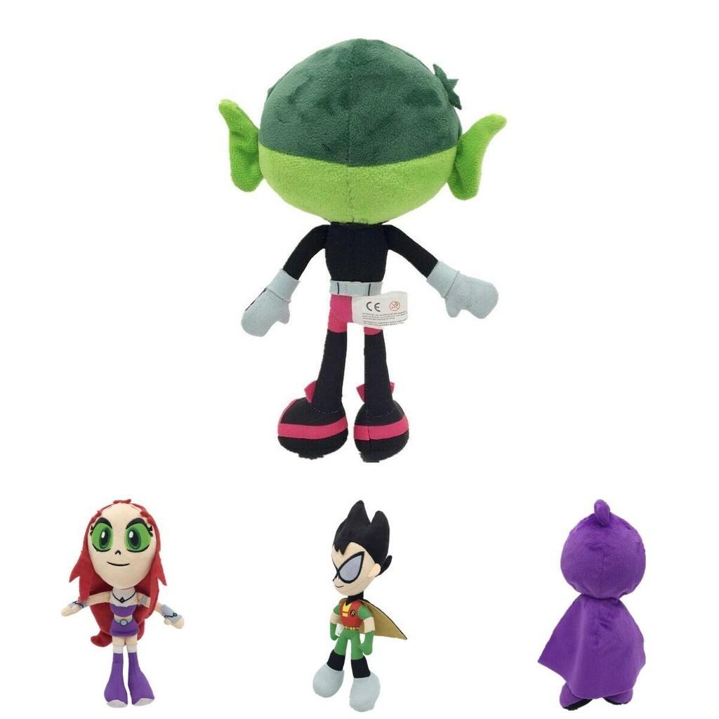 Adorable 10-inch Teen Titans Go Plush Toy Collection Featuring Robin Raven Cyborg