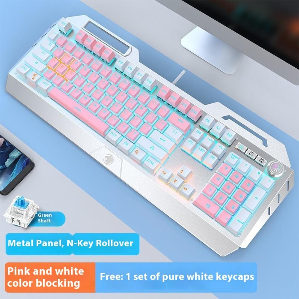 Mechanical Keyboard, Wired Mouse Set, Game Computer, E-sports, Green Axis, Wireless Keyboard and Mouse Special