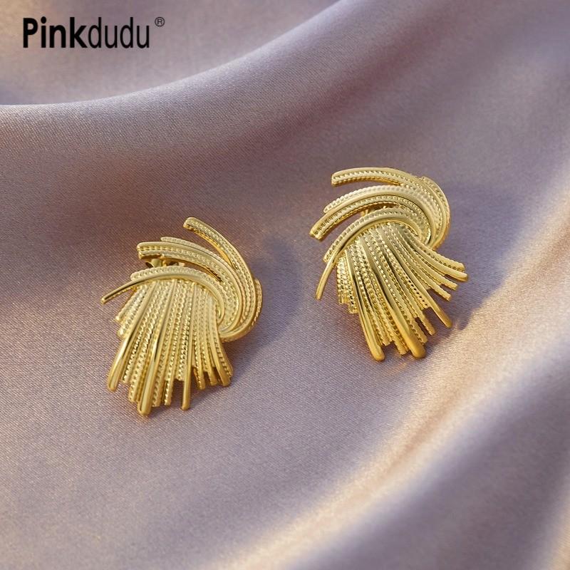 Pinkdudu Vintage Exaggerated Alien Whirlpool Zinc Alloy Earrings Fashion Trendy Drop Earrings Women PD2369