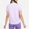 Nike One Classic Casual Solid Color Crew Neck Short Sleeve T-Shirt Women Tops Purple FN2799-512