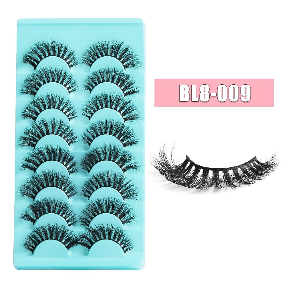 

8 пар накладных ресниц для ежедневного макияжа, естественно густые, перекрестно завитые ресницы