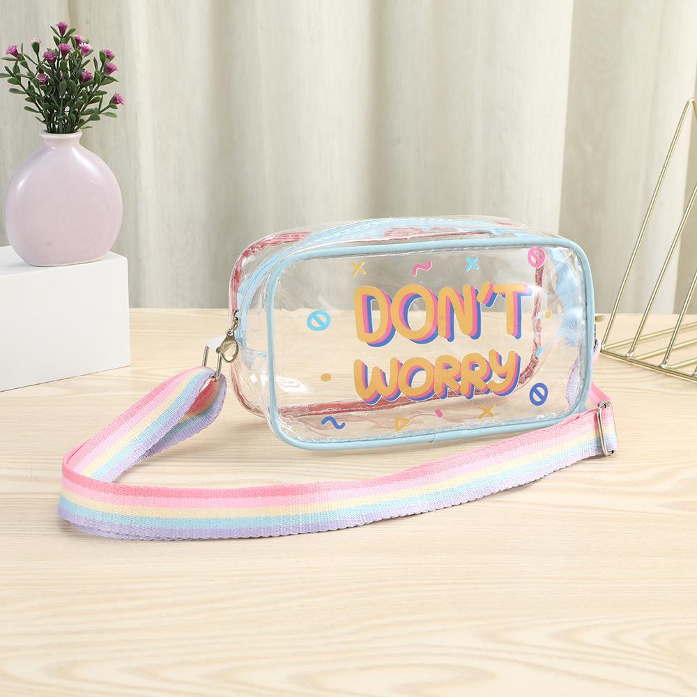 

Transparent Cosmetic Bag Travel Storage Bag Pattern Transparent Beach Bag High Value Ins Wind Large Capacity 21*12.5*8