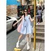 French temperament sleeveless slim dress children's summer new small first love doll skirt bud short skirt