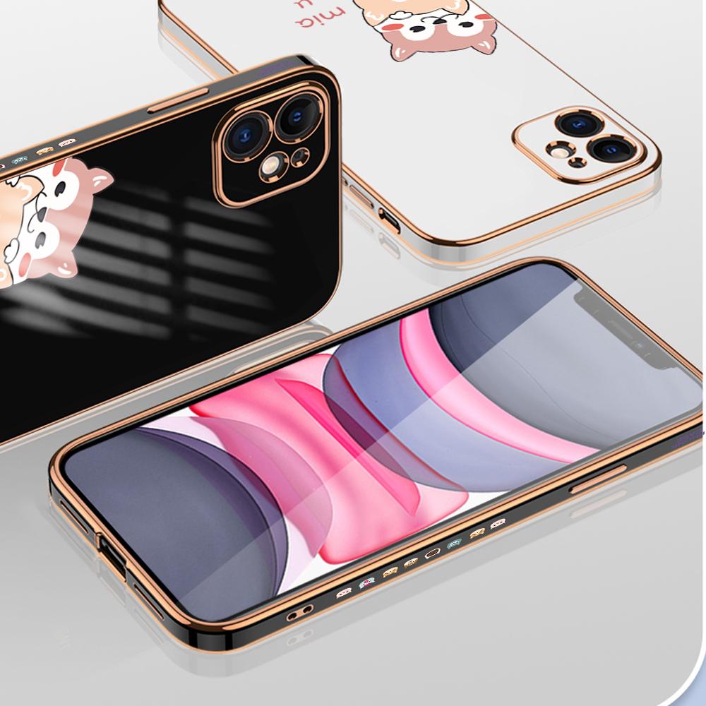 Sevimli Karikatür Köpekler Telefon Kılıfı iPhone 11 13 15 Samsung Galaxy A52 Xiaomi Redmi 12C Not 10 Pro Oneplus Yumuşak Akıllı Telefon Kapak Kılıfları