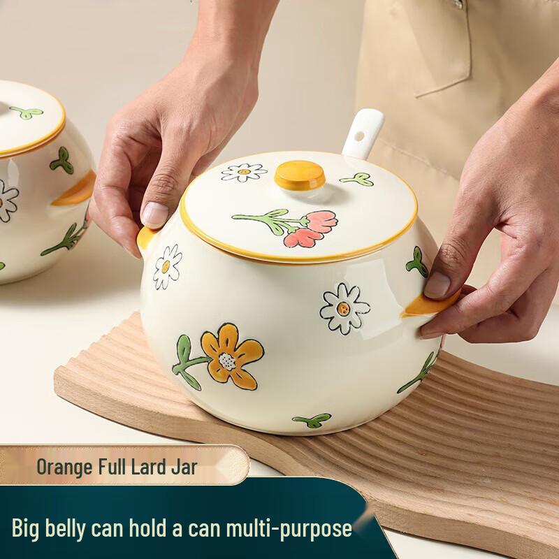 Baijie High-Temperature Ceramic Lard Pot