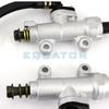 45mm Silver Rear Foot Brake Master Cylinder Pump Quad ATV Hydraulic With Reservoir For Pit Dirt Bikes Motorcycle