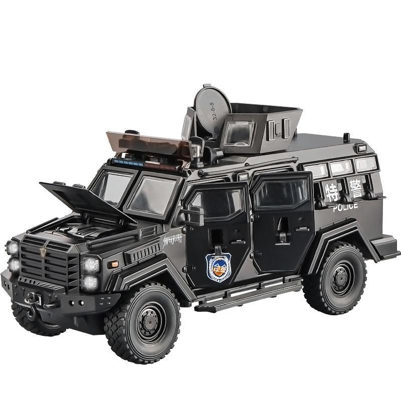 1:24 Legierung Tiger gepanzertes Auto LKW Modell Diecasts Metallspielzeug Polizei Explosionsgeschütztes Auto Fahrzeuge Modell Ton und Licht Kinder Geschenke
