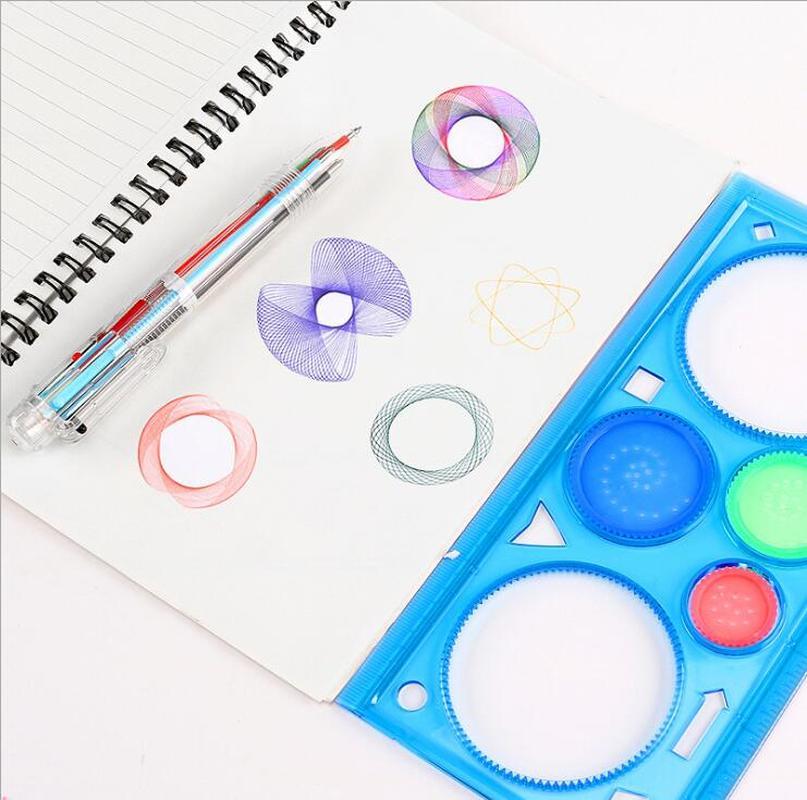 Kreativní malování Multifunkční puzzle Obkreslovací tělo Geometrické pravítko Studentská kreslicí pomůcka Malovací pravítko Učební umělecká pomůcka