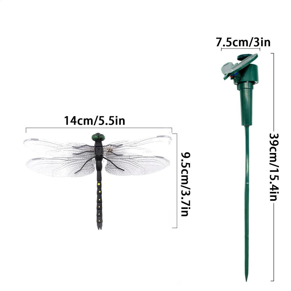 Repellente Naturale per Mosche Esterno in PVC Solare Repellente per Zanzare da Giardino Picchetti a Clip per Libellule Resistente alle Intemperie Controllo Moscerini della Frutta Giardino