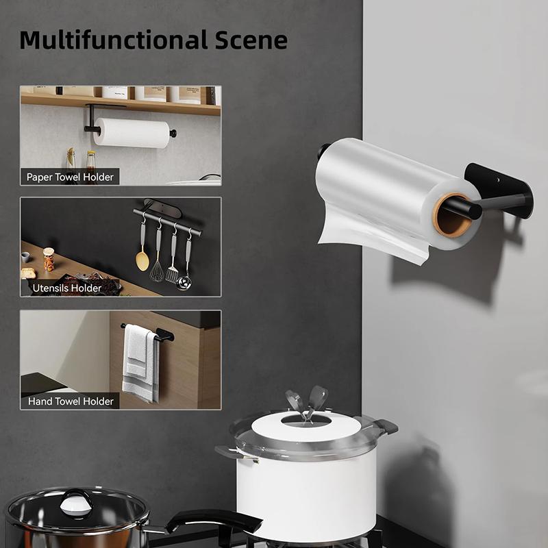 Self Adhesive Toilet Paper Holder No Punching Bathroom Kitchen Paper Roll Towel Organizer Waterproof Wall Mount Easy Install