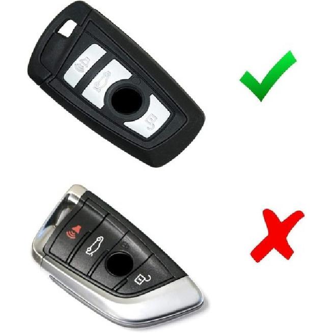Black "Carbon Fiber" Key Fob Hard Shell Cover For BMW 1 2 3 4 5 6 7 Series X1 X3