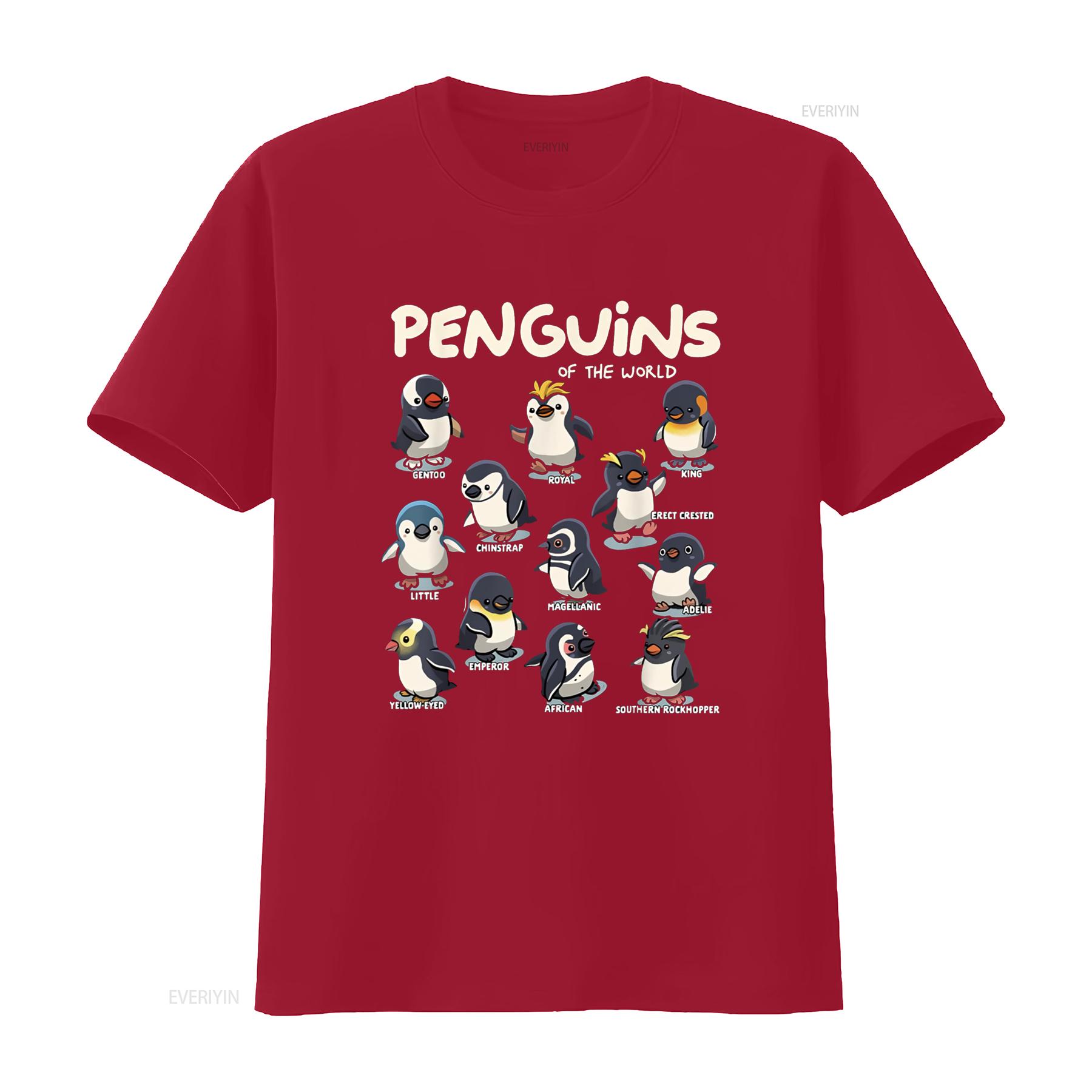 Penguin T Shirt Penguins Animals of the World Lovers vintage Washed Stylish Slightly homme Comfortable Unisex Stretched S