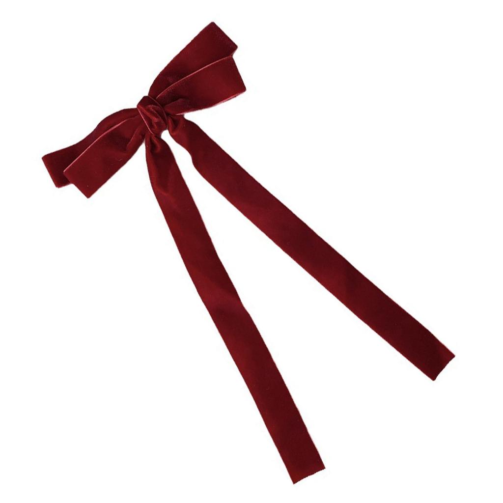 Ribbon Bowtie Hair Clip for Various Hairstyle Nonslip Women Hair Bows Elegant Barrette Hair Clamp for Ponytail and Braid