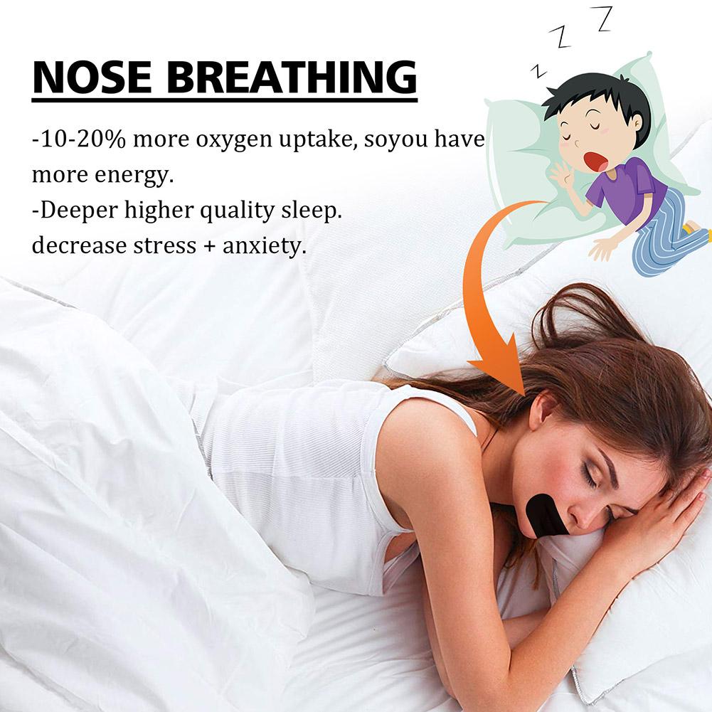 Náplast proti chrápání Korekce dýchání v nose Zlepšení spánku Podpora lepšího dechu Přenosný noční spánek Ortéza na ústa