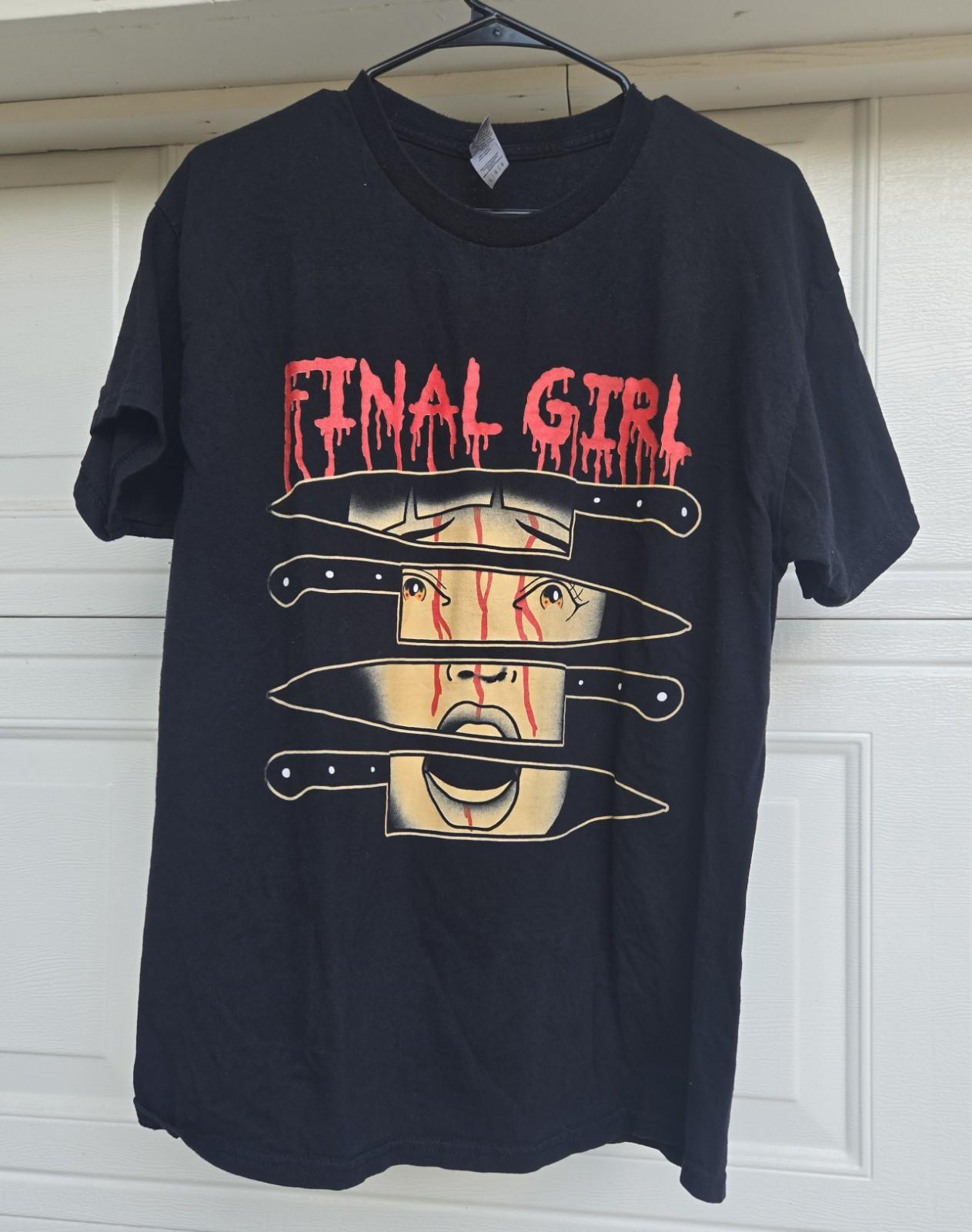 Final Girl Last Light Apparel T-shirt With Knives Tattoo Style Size Large Horror Unisex T-Shirt S