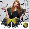 1 Paar Kunstveer Sjaal Schouderomslag Cape Zachte Verstelbare Band Gotisch Cosplay Feest Podiumoptreden Nepkraag Danser Kostuum Halloween