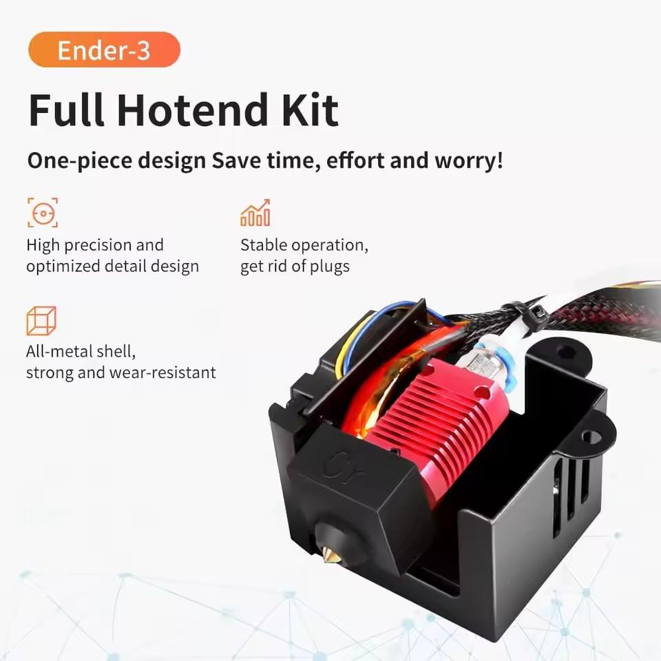 Upgrade Komplett Montiertes Hotend Düsen-Kit Komplettes MK8 J-Head Extruder-Kit Mit Doppeltem Lüfter 12V 24V für Ender3 CR10 3D-Drucker