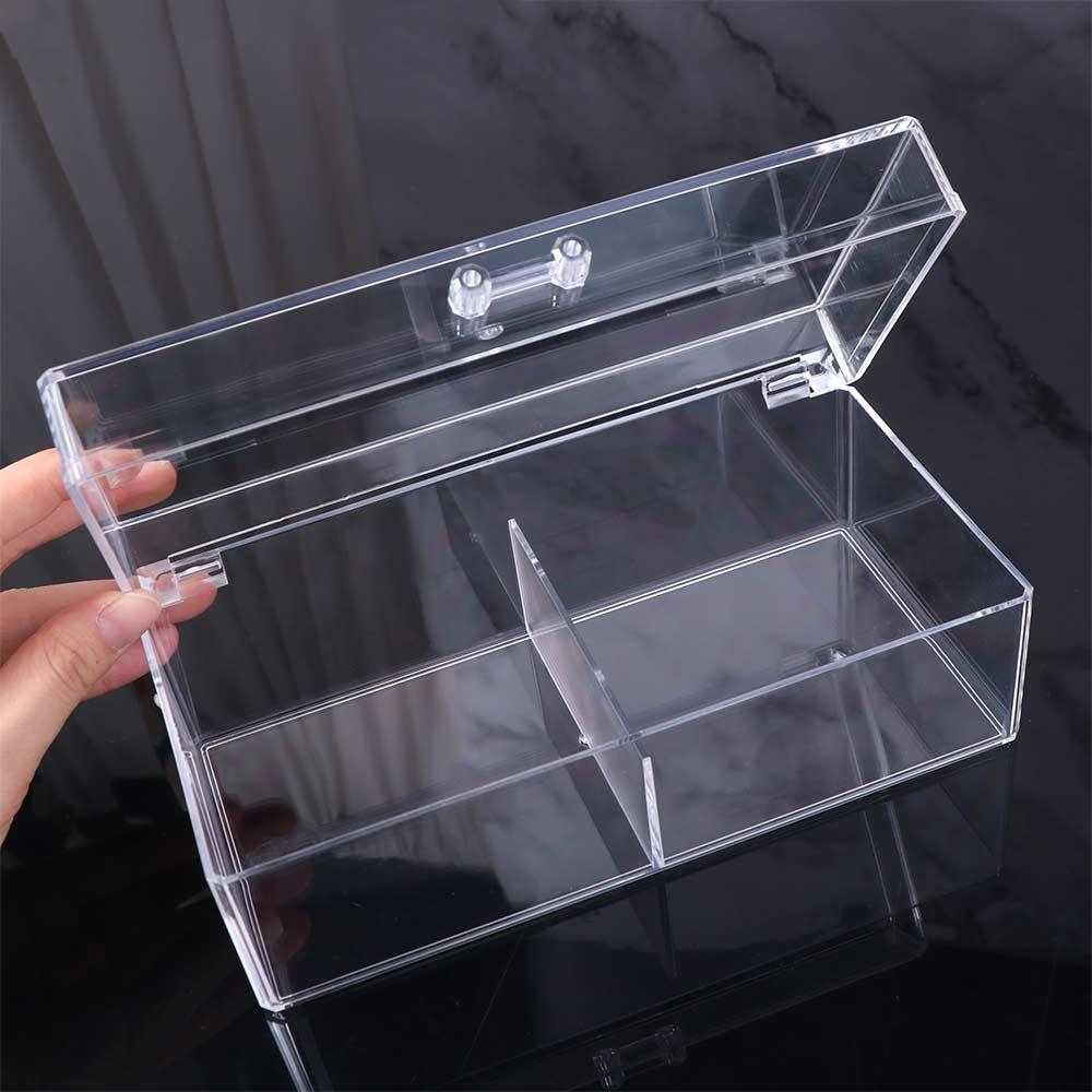 Large Capacity Photo Card Storage Box Acrylic DIY Make Up Organizer Dust Proof Saving Space Container Case with Lid