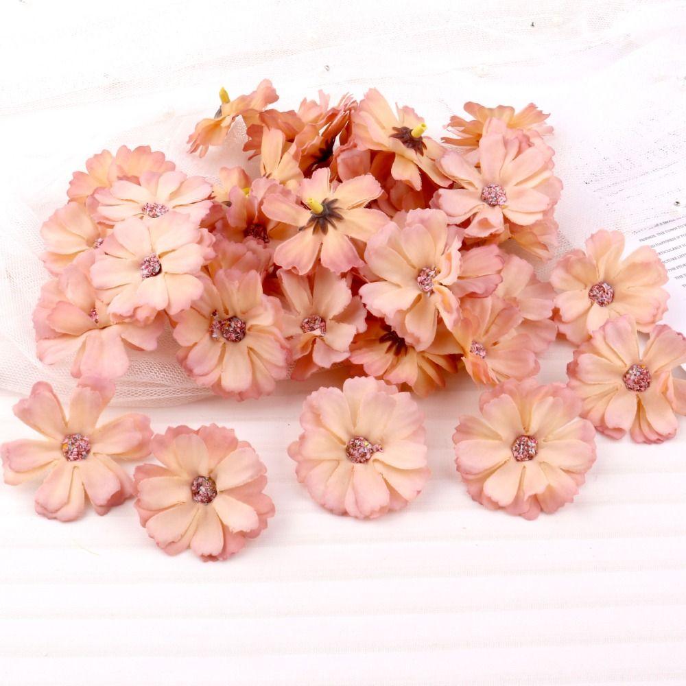20PCS Exquisite Flower Applique DIY Silk Flower Flower Patch Fabric  Clothes Sewing