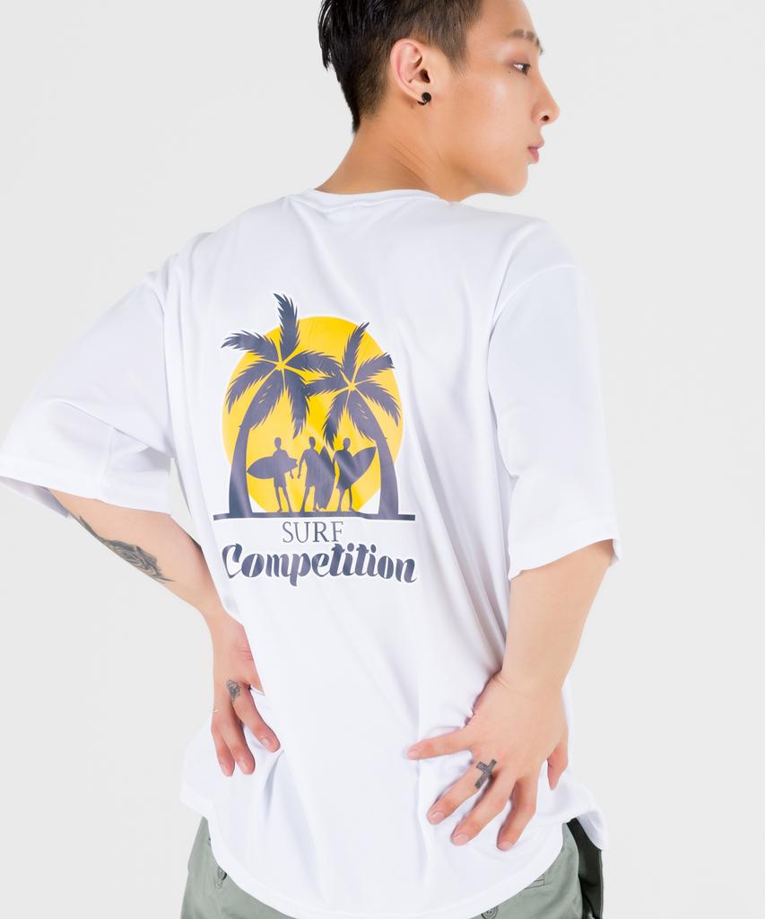 Seutellabi Oversized Palm Tree Short Sleeve Tee White