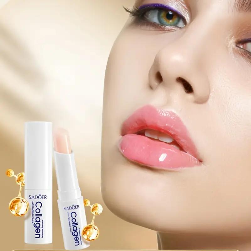 Kolagenový balzám na rty, vyživující hladké, jemné a jemné rty. Vysušení, zvýšení elasticity, hydratace a zvlhčení rtů, kolagenová péče o pleť