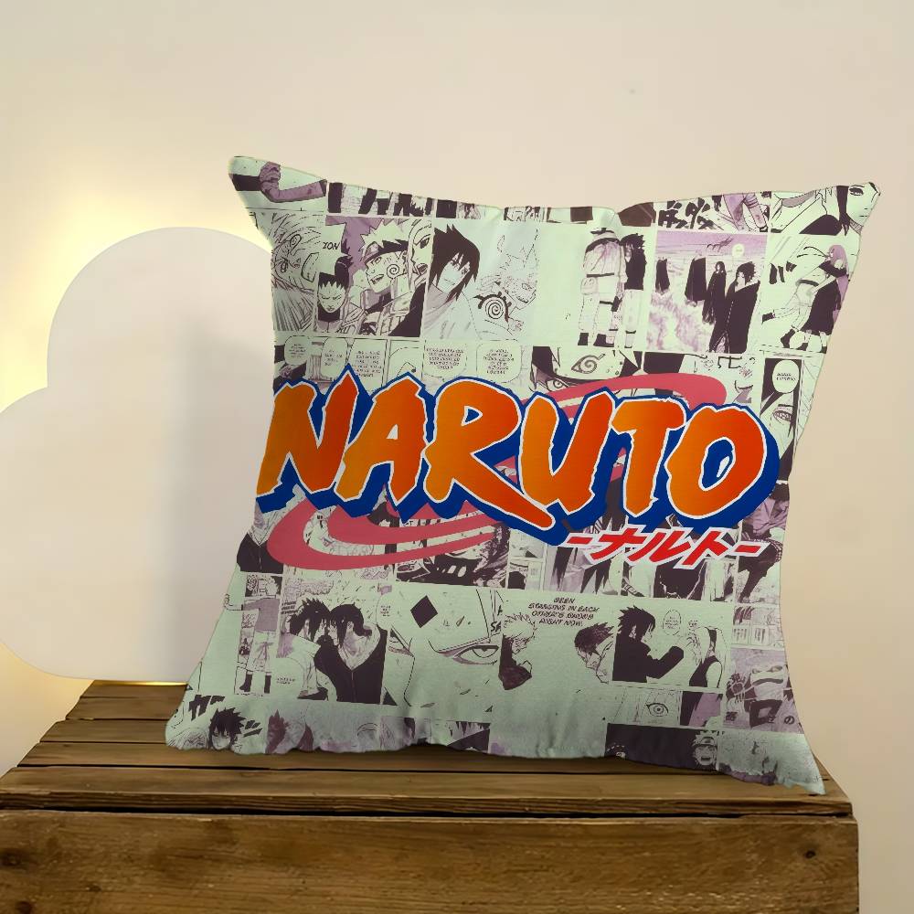 Anime Narutoes Logo Maple Design Cushion Cover Happy Autumn Harvest Decor Holiday Decorati Pillow Cover