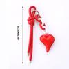 Cute Bag Charm Pendant Keyring Love Heart Braided Rope Keychain Bag Charm for Backpack Purse Handbag Decorations
