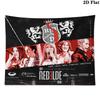 RBD Band Wall Tapestry Aesthetic Wall Hanging Printed Fabric Blanket Decorative Tapestries for Bedroom Living Room Home Decor