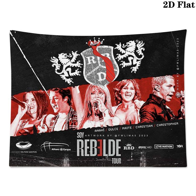 RBD Band Wall Tapestry Aesthetic Wall Hanging Printed Fabric Blanket Decorative Tapestries for Bedroom Living Room Home Decor