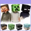 Caixa de Cobertura de Cabeça de Papelão Minecraft com Design Icônico de Steve, Creeper e Enderman para Cosplay Infantil
