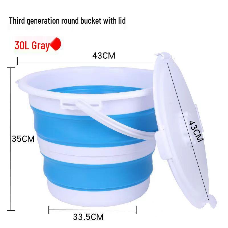 Collapsible Portable Water Bucket for Car Wash, Outdoor, Fishing, and Travel