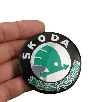 2025 Hot 4PCS 56mm 65mm Car Wheel Center Hub Emblem Badge Sticker for Skoda Octavia A5 A7 RS Fabia Superb CAR Accessories
