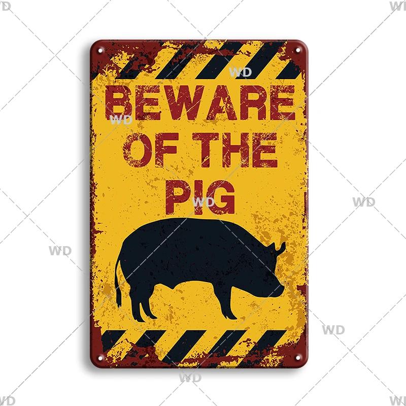 Attenzione Pericolo Cartelli Metallici Attenzione agli Animali Poster Gatto Targhetta Murale Vintage Placca Metallica Pub Bar Casa Pittura Decorazione Man Cave