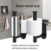 Stainless Steel Toilet Paper Holder Kitchen Washroom Adhesive Toilet Roll Holder Stick on Wall Loo Roll Holder Gifts