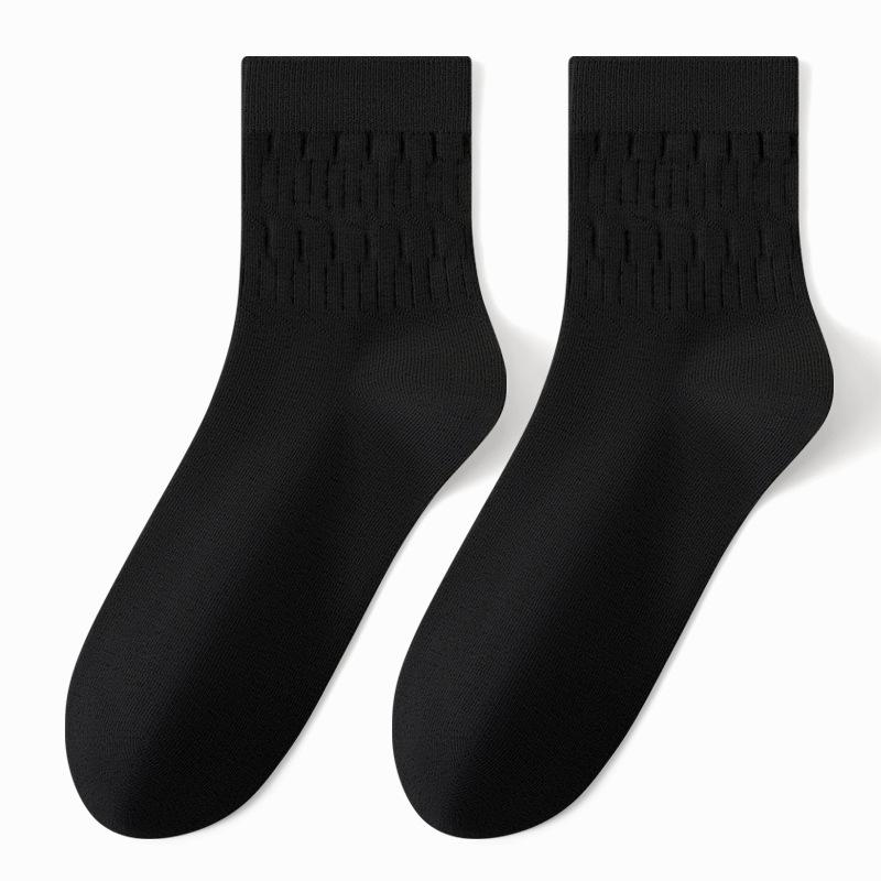 Men's Autumn and Winter Business Sports 7A Antibacterial and Deodorizing Mid Calf Socks