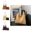 Urban Solid Color Suede Tote Bag For Women With Pu Material And Magnetic Closure Perfect For Daily Use