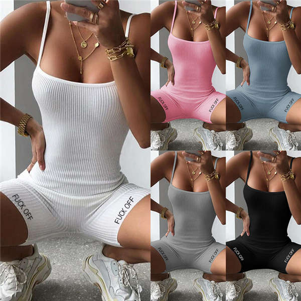KUT & SO Women's Yoga Bodysuit - Spaghetti Strap Workout Jumpsuit, Stretch Jersey Fabric - View #13