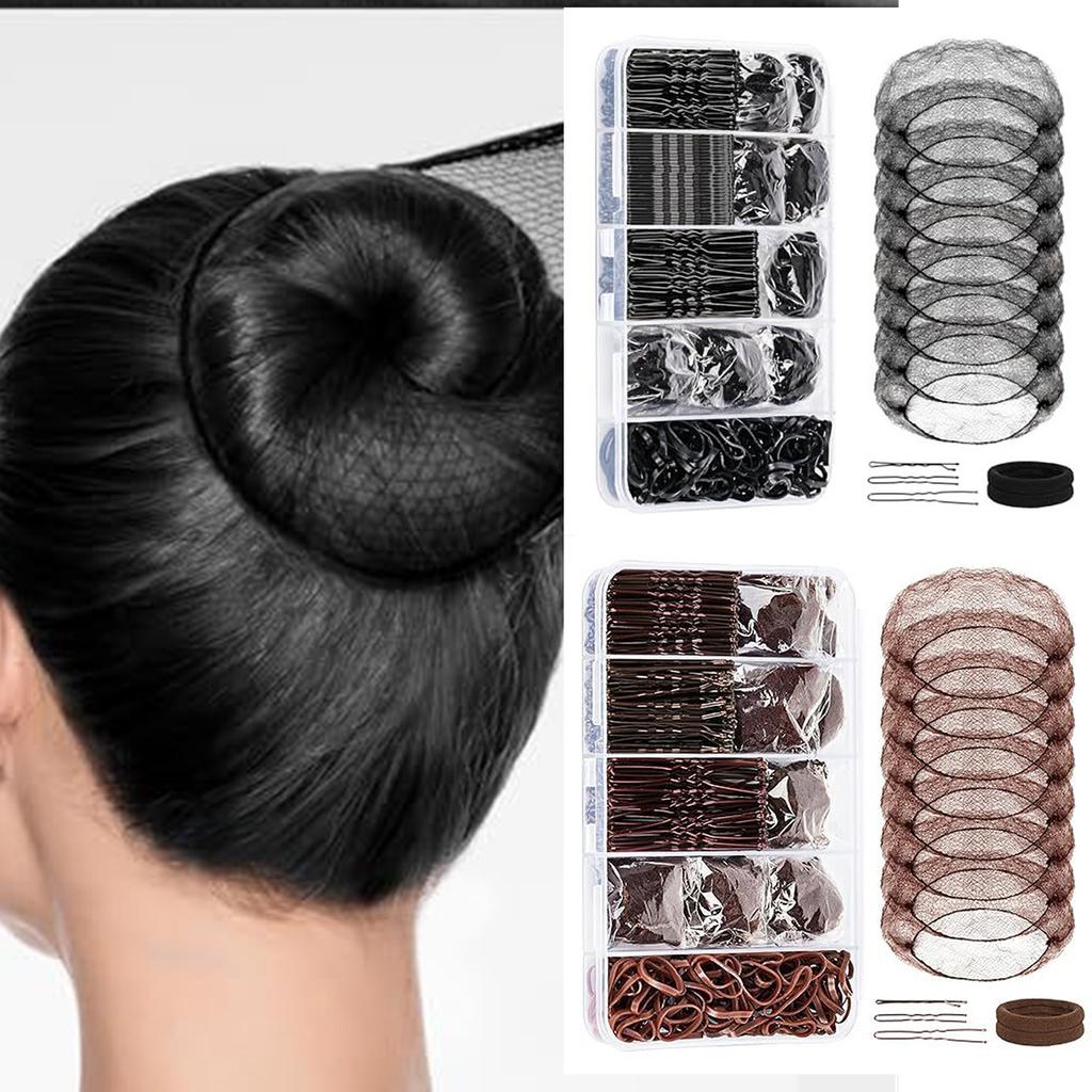 260 Pieces Dance Hair Accessories Kit Includes U Shaped Pins Bobby Pins Styling Tool for Ballet Bun and Competitions