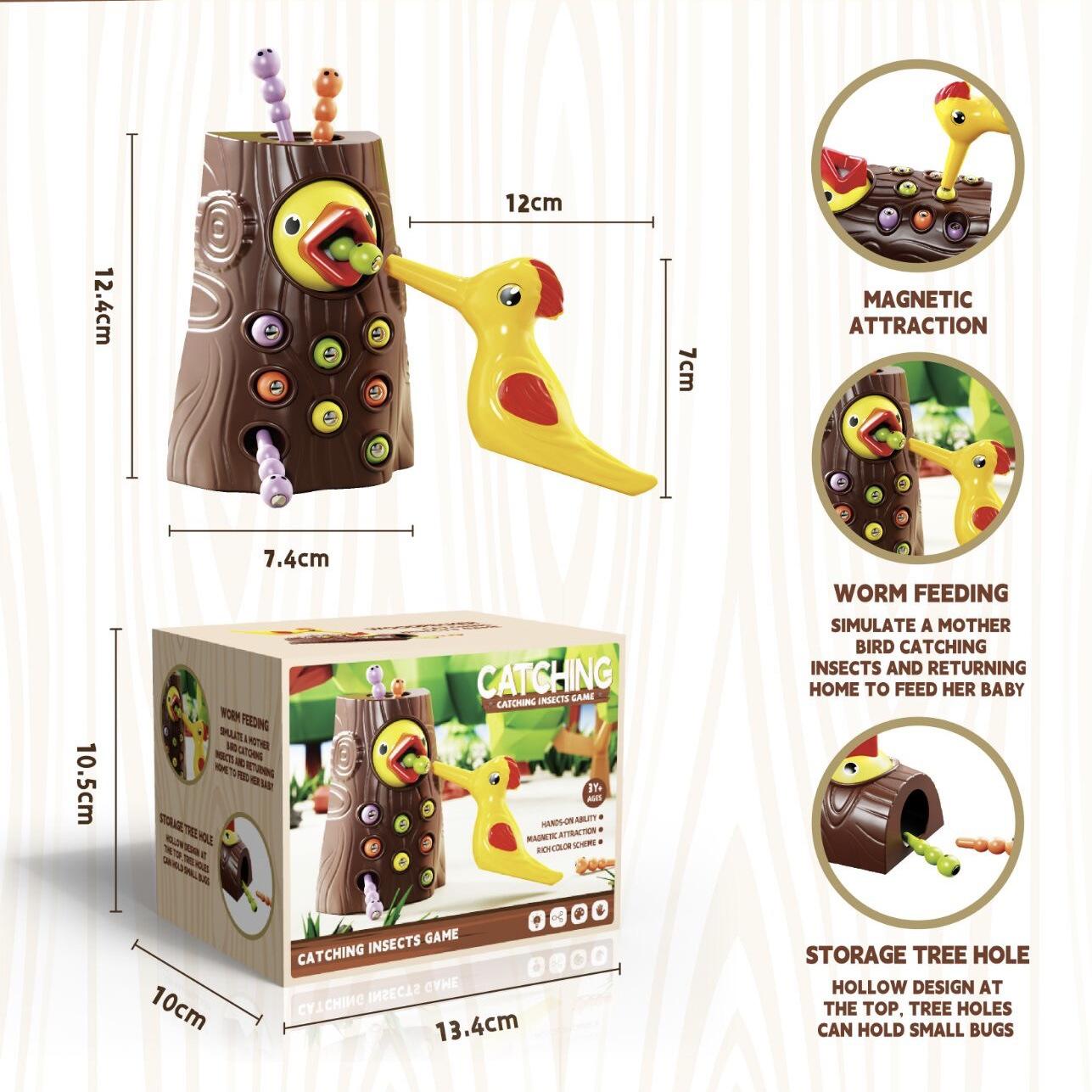 Woodpecker Toy: Educational Magnetic Fishing Game for Kids with Parent-Child Interaction