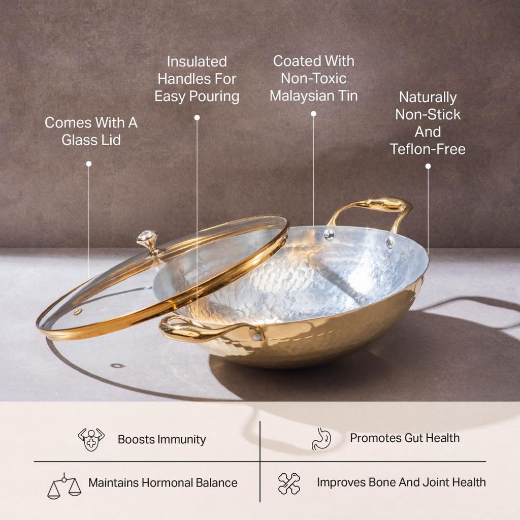 Brass Saucepan (1.5 L), Brass Kadhai, P-TAL