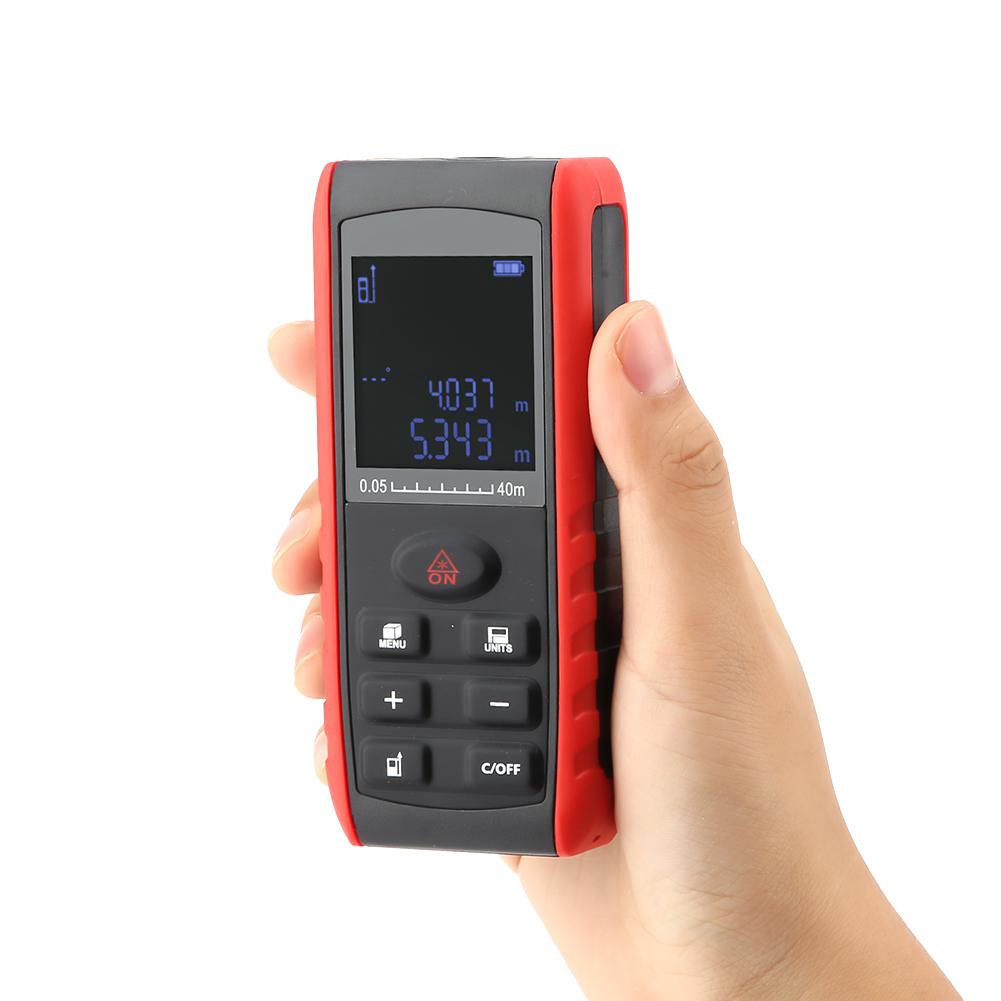 KXL E Digital Handheld Laser Distance Meter Range Finder Measure Diastimeter (E40)