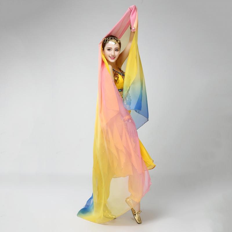 Hand Scarf Belly Dance Costume Outfit Hip Scarf Large Gradient Design for Women Performance Show Carnival Party Dress