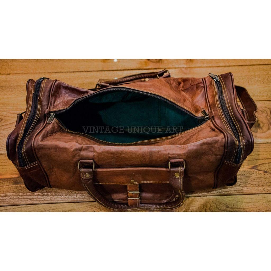 Messenger Schulter Aktentasche Laptoptasche Vintage Leder Herren echte braune Ziege