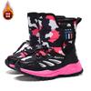 Winter new men's and women's high-top children's shoes export children's velvet warm waterproof and non-slip snow boots cotton shoes