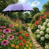 Multipurpose Sun Shade Umbrella with Ground Stake, UV Protection Rainproof Canopy for Plants, Outdoor Sports, Beach, Fishing, Travel - 37.4" X 49.2"