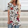 Ladies Short Sleeve Pleated Loose Tops Plus Size Casual Tops V Neck Short Sleeves Casual Summer T Shirts Ladies Tops T Shirts Shirts