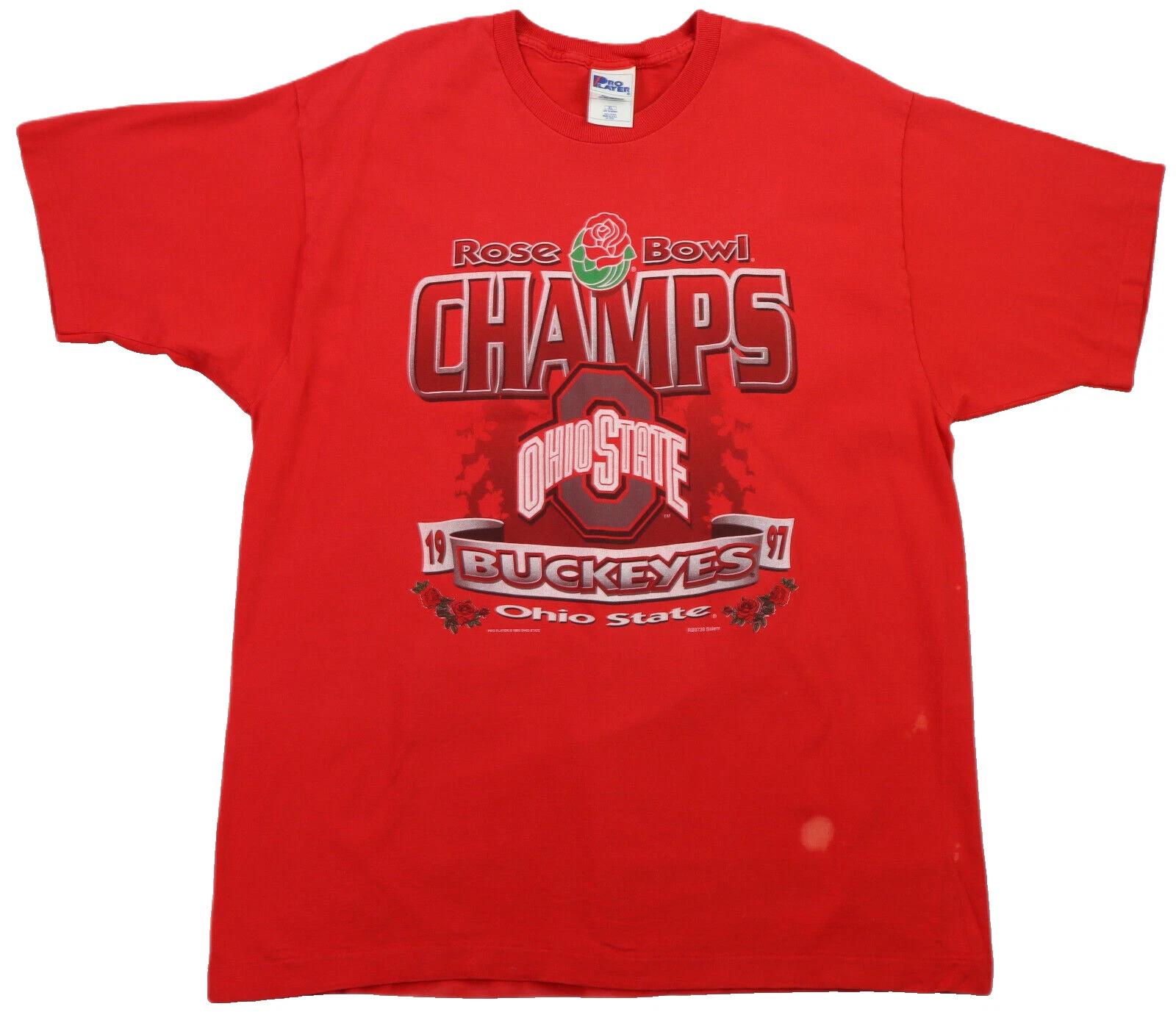 Vintage 1997 Adult XL Ohio State Buckeyes Rose Bowl Champions T Shirt Football S