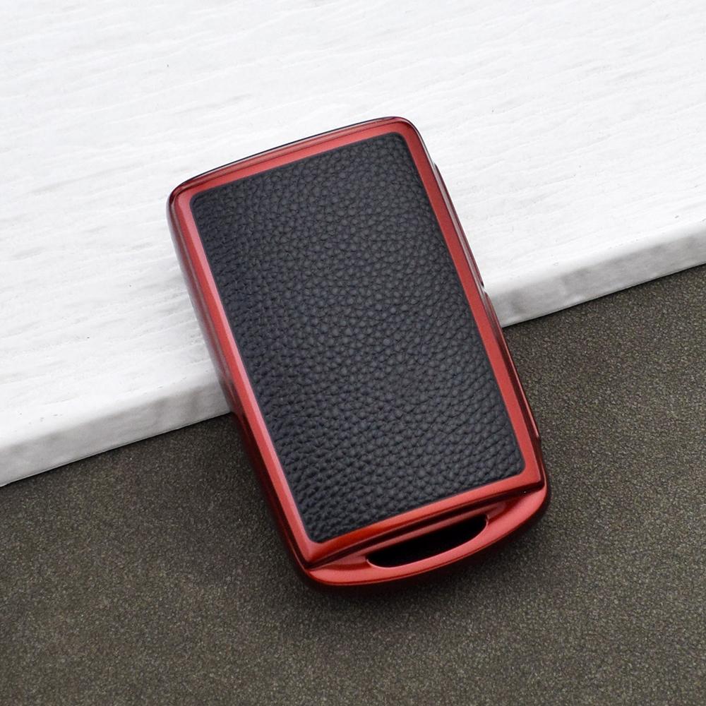 3 Buttons Tpu Leather Smart Key Shell Cover For Mazda Cx-5 Cx-30 Cx-3 Cx-9 Cx-7 Cx-4 Alexa Protective Accessories Key Chain Set