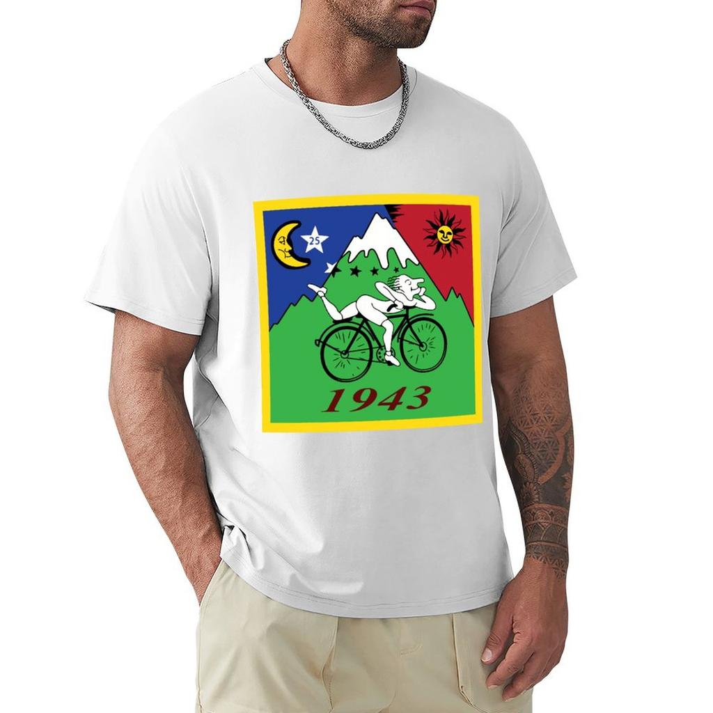 Bicycle Day Albert Hoffman 4k Redesign Highest Quality Version LSD TShirt summer top tees outfits for men